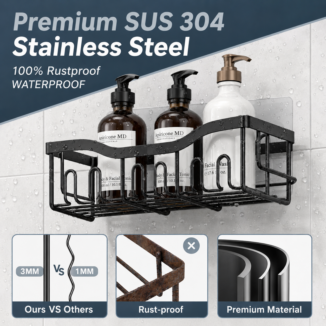 Wall Mounted Organizer Rack - 5 Pc Set