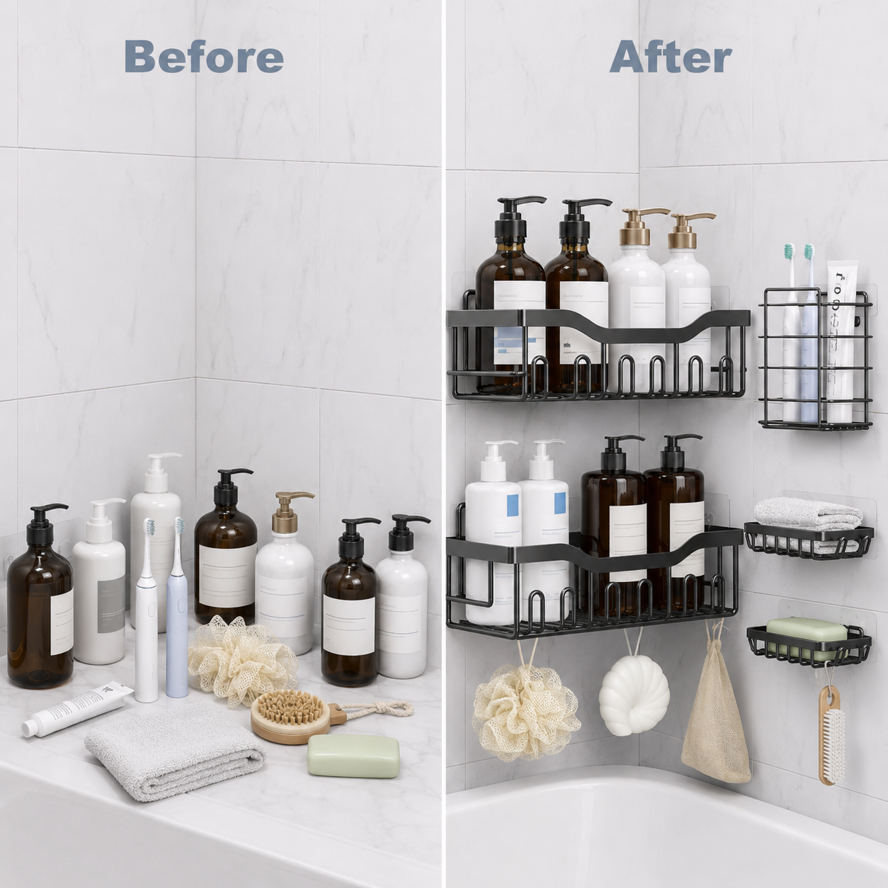 Wall Mounted Organizer Rack - 5 Pc Set