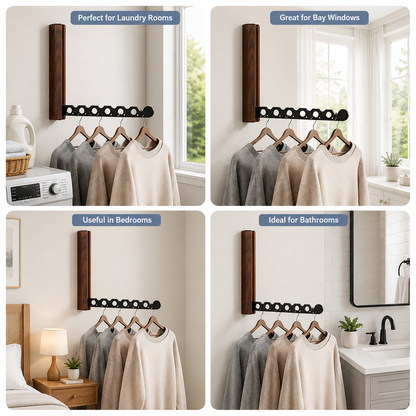 Wall Mounted Folding Clothes Drying Rack